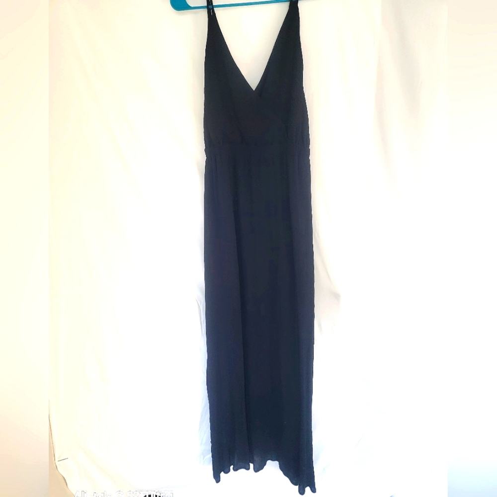 Forever21 Black crape fabric, maxi dress.